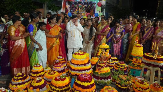 Bathukamma.. reached Gangamma's lap...