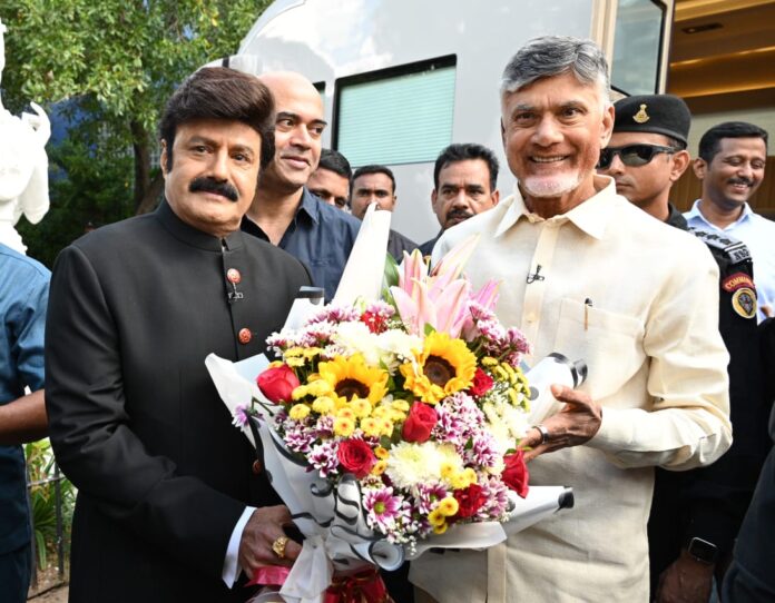 AP CM Nara Chandrababu Naidu as the chief guest for the first episode of 'Unstoppable with NBK' season-4