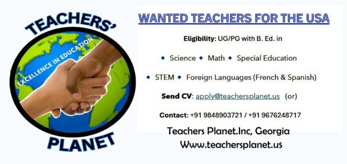 WANTED TEACHERS FOR THE USA