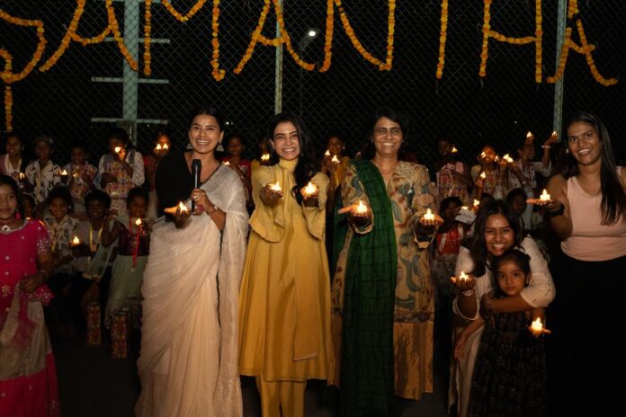 Actress Samantha's NGO Pratyusha Support Celebrates ‘Light of Joy 2025’ — A Diwali of Gratitude, with 250+ Orphan kids