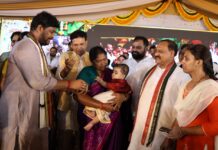 జూబ్లీహిల్స్ ఎమ్మెల్యే నవీన్ యాదవ్ ఆధ్వర్యంలో 2000 మంది ఆడపడుచులకు సామూహిక శ్రీమంతం Mass baby shower ceremony for 2,000 expectant mothers organized under the aegis of Jubilee Hills MLA Naveen Yadav.